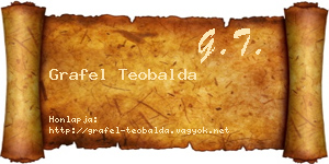 Grafel Teobalda névjegykártya